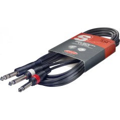 Câble jack stéréo En Y Stagg SYC3/PS2PE 6,3 mm - 2x mono 6,3 mm 3 m