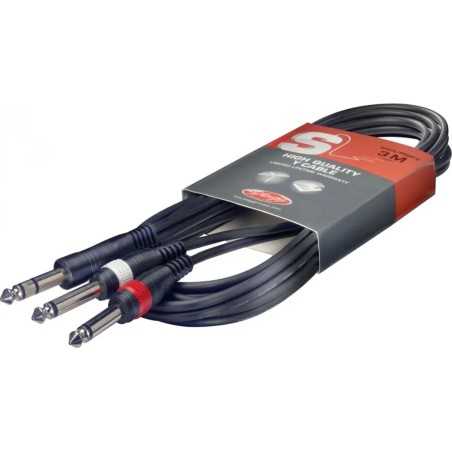 Câble jack stéréo En Y Stagg SYC3/PS2PE 6,3 mm - 2x mono 6,3 mm 3 m
