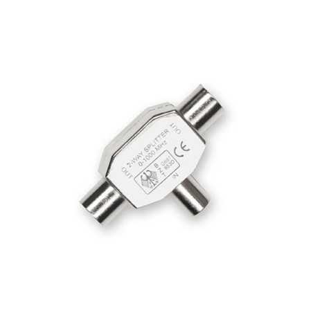 Té Coax 9,52mm 1 entrée mâle / 2 sorties femelles