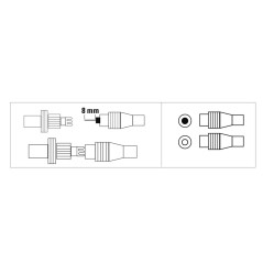 HAMA Kit fiches COAX 9,52mm Mâle/Femelle
