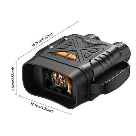 Inskam 328 2MP HD Jumelles numériques de vision nocturne avec écran de 2,8 pouces (noir)