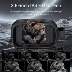 Inskam 328 2MP HD Jumelles numériques de vision nocturne avec écran de 2,8 pouces (noir)