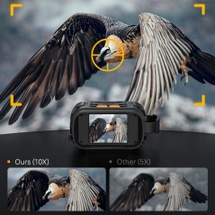 Inskam 328 2MP HD Jumelles numériques de vision nocturne avec écran de 2,8 pouces (noir)