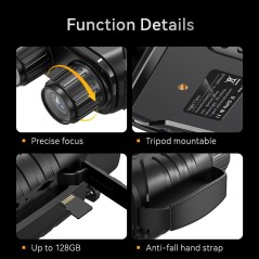 Inskam 328 2MP HD Jumelles numériques de vision nocturne avec écran de 2,8 pouces (noir)