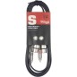 Câble RCA mâle double vers XLR femelle double, 3 m, noir - STC3CMXF Câble RCA mâle double vers XLR femelle double, 3 m, noir - STC3CMXF