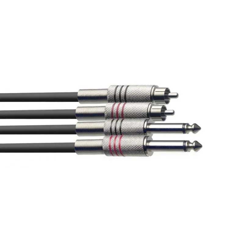 Câble adaptateur Stagg STC6PCM 2x jack mono vers RCA, 6 mètres