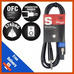 Câble haut-parleur Stagg 2m Speakon vers Jack SSP2SP15