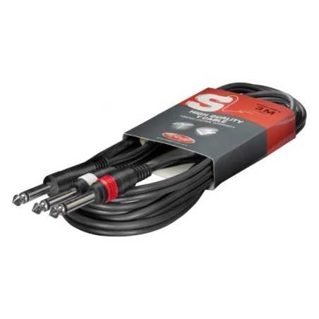 Câble Stagg SYC3/P2PE mono jack vers 2 mono jack, 3 m