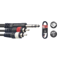 Câble Stagg SYC2/PS2CM E, 1 prise jack stéréo/2 prises RCA, 2 m