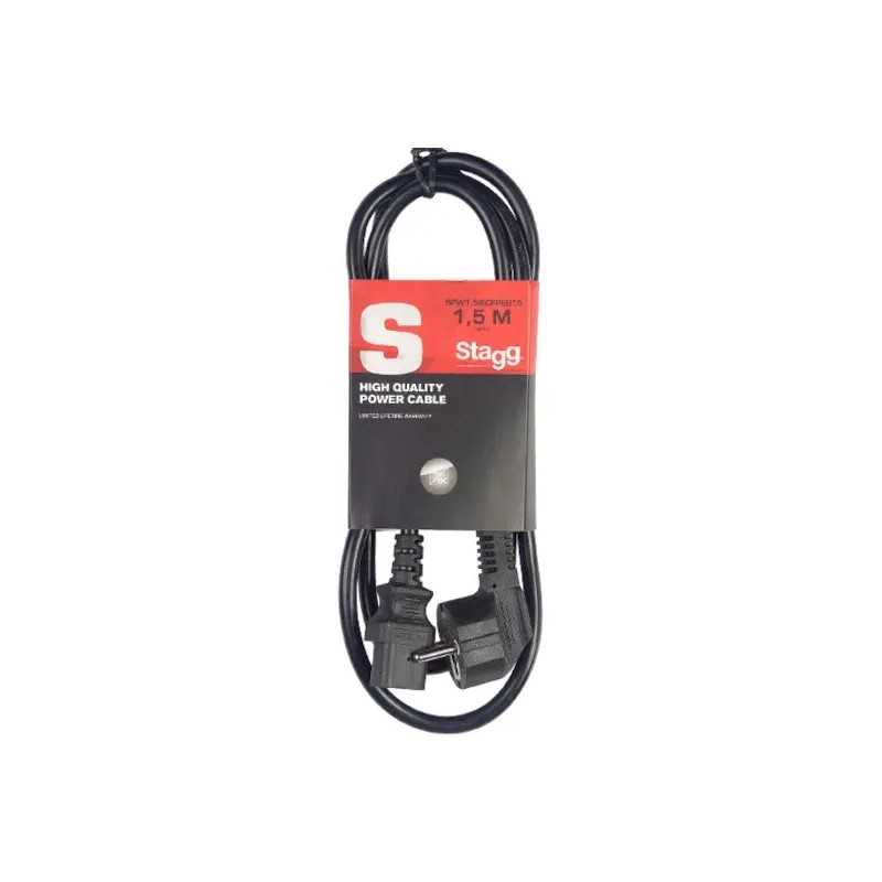 STAGG SPW1.5IECFPEU15 ❘ Cordon d'alimentation ❘ 1x IEC 60320 - 1x Schuko CEE 7/7 ❘ 1,5 m STAGG SPW1.5IECFPEU15 ❘ Cordon d'alimentation ❘ 1x IEC 60320 - 1x Schuko CEE 7/7 ❘ 1,5 m