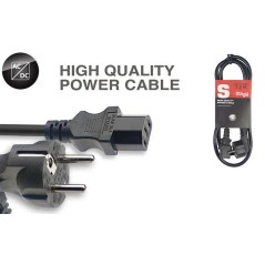 STAGG SPW1.5IECFPEU15 ❘ Cordon d'alimentation ❘ 1x IEC 60320 - 1x Schuko CEE 7/7 ❘ 1,5 m