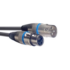 Câble micro Stagg 1 m (3 pi) XLR femelle - XLR mâle/bleu