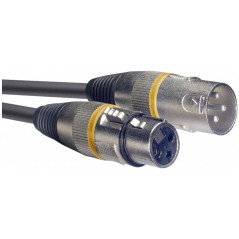 Câble microphone, 1 mètre, jaune, XLR/XLR SMC1 YW