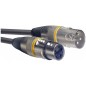 Câble microphone, 1 mètre, jaune, XLR/XLR SMC1 YW
