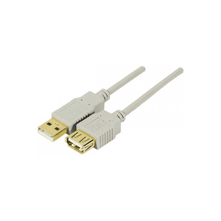 Rallonge USB certifiée 2.0 type a M/F - 2.00