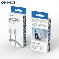 Câble Data USB-C vers USB-C CONNECT MC-CB2C14 36W (1m) Bleu