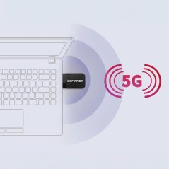 Clé Wifi Comfast (1300Mbps) - CF-812AC V2 - Noir