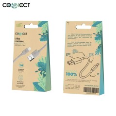 Câble Data USB vers Lightning CONNECT MC-CLB9 Eco-Friendly 12W (1m) Beige