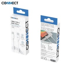 Câble Data USB-C vers USB-C CONNECT MC-CCB2 60W (1m) Blanc