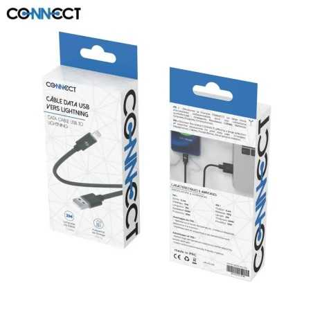 Câble Data USB vers Lightning CONNECT MC-CLN5 12W (2m) Noir