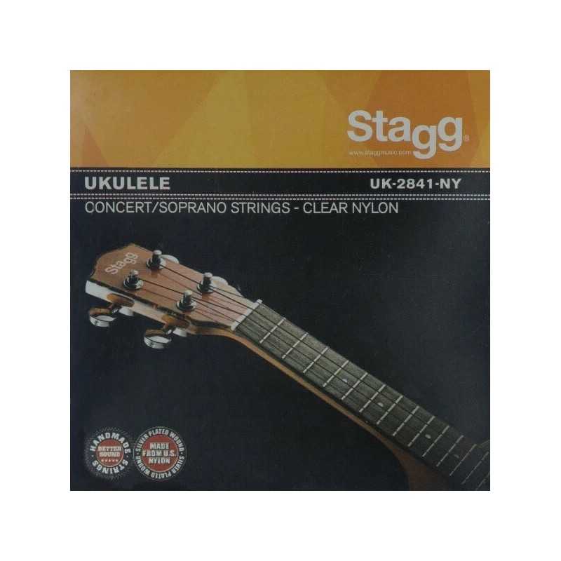Cordes en nylon transparent Stagg UK-2841-NY pour ukulélé soprano et concert