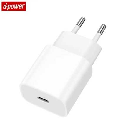 Chargeur Secteur USB-C d-power J8540 20W Blanc