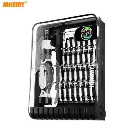 Kit Tournevis de Précision Jakemy JM-8189A avec Pince Tweezer (32 en 1) Noir