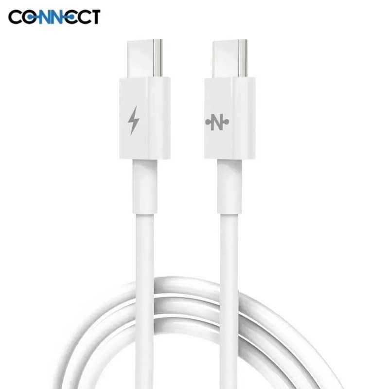 Câble Data USB-C vers USB-C CONNECT MC-CCB6 60W (2m) Blanc Câble Data USB-C vers USB-C CONNECT MC-CCB6 60W (2m) Blanc