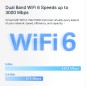 Routeur Mercusys Système Wi-Fi Mesh Halo H80X, 2402 Mbit/s, 2,4 - 5 GHz, Antenne interne - 3 Pièces