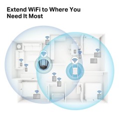 Répéteur/Extension de réseau Mercusys ME50G Blanc 10, 100, 1000 Mbit/s