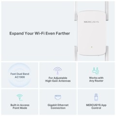 Répéteur/Extension de réseau Mercusys ME50G Blanc 10, 100, 1000 Mbit/s