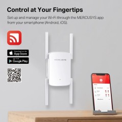 Répéteur/Extension de réseau Mercusys ME50G Blanc 10, 100, 1000 Mbit/s