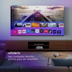 Smart TV Thomson HQ QLED 55 Polegadas HQ-QLED55SM 4K Wi-Fi Bluetooth, Apps, Netflix, YouTube e Prime Vídeo