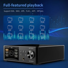 SMSL DP5 Lecteur Réseau DAC ES9038Pro Symétrique AES/EBU HDMI I2S MQA