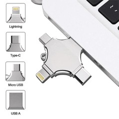 Clé USB 64GB compatible lightning/Type-C/Micro USB