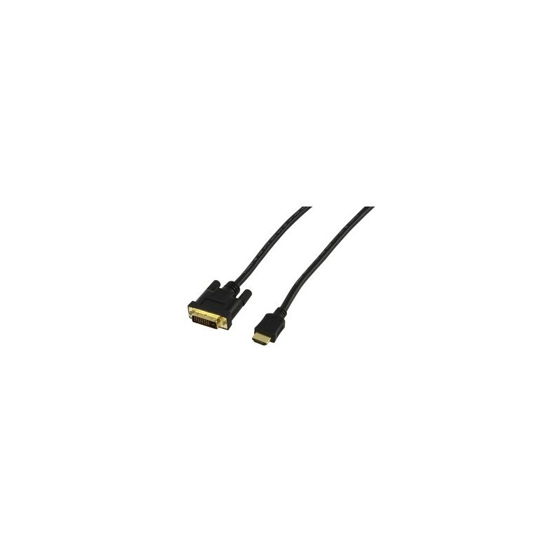 CABLE HDMI-DVI M/M 19P (PLAQUE OR)