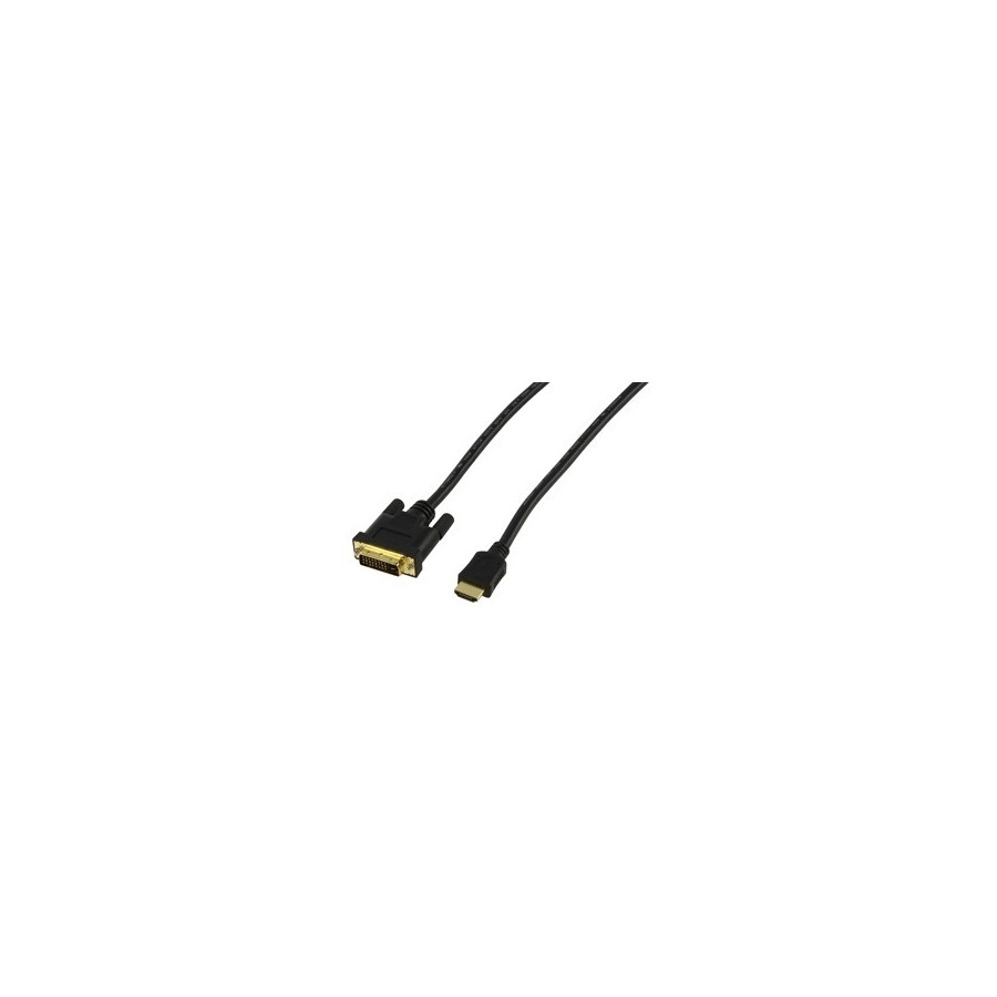 CABLE HDMI-DVI M/M 19P (PLAQUE OR)