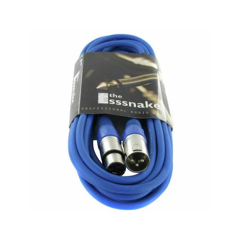 Câble Micro XLR M/F 6m Bleu The Sssnake SM6BL