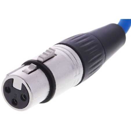 Câble Micro XLR M/F 6m Bleu The Sssnake SM6BL