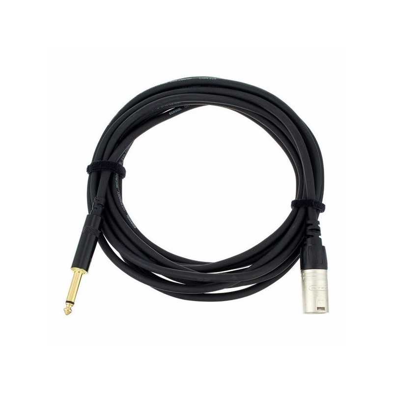 Câble Noir XLR Mâle / Jack Mâle 6.5mm Mono Cordial CCM 5 MP Câble Noir XLR Mâle / Jack Mâle 6.5mm Mono Cordial CCM 5 MP