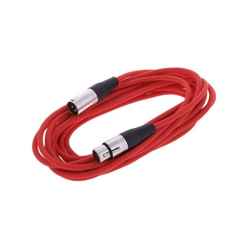 Câble Micro XLR M/F Rouge The Sssnake SM6RD