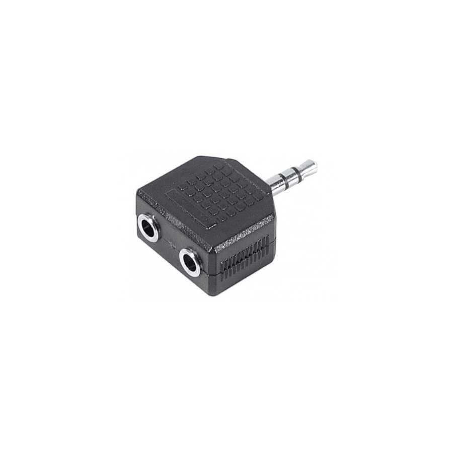 Doubleur adaptateur jack 3.5mm stéréo monobloc