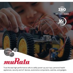 Murata LR44 Battery AG13 357A 1.55V Alkaline Button Cell (Unité)