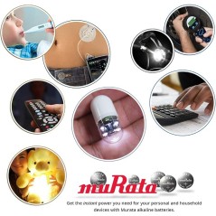Murata LR44 Battery AG13 357A 1.55V Alkaline Button Cell (Unité)