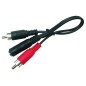 Adaptateur Jack 3,5 Femelle vers 2 RCA Male