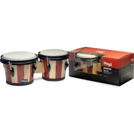 Stagg Bongo en Bois 7,5" + 6,5" 2 Tons BW-100