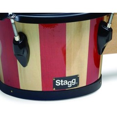 Stagg Bongo en Bois 7,5" + 6,5" 2 Tons BW-100