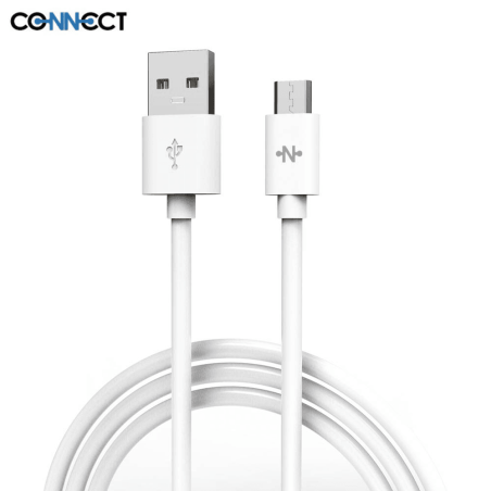 Câble Data USB vers Micro USB CONNECT MC-CMB5 12W (2m) Blanc