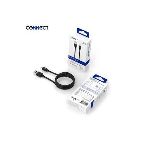 Câble Data USB vers Micro USB CONNECT MC-CMN1 12W (1m) Noir