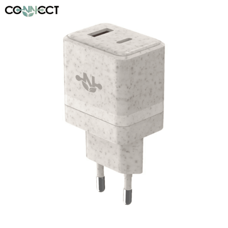 Chargeur Secteur Multi CONNECT MC-CD33WB Eco-Friendly (USB-C + USB) 33W Beige